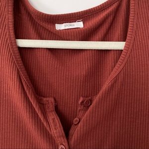 Storq Hensley ribbed maternity & nursing shirt